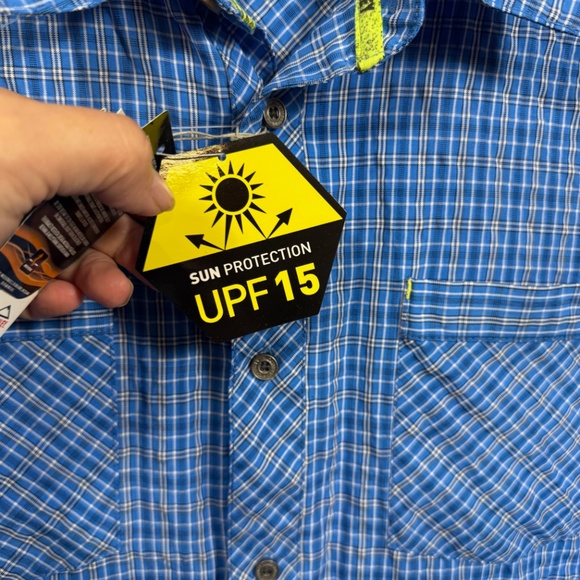 McKinley Plaid Shirts Mens Size XL Lot of 2 Blue Green Hiking Short Sleeve NWT - Picture 10 of 16